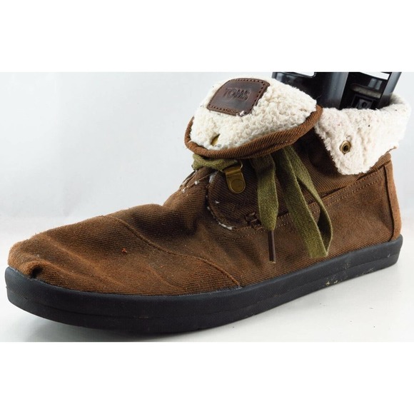 Toms Short boots Brown Fabric Boots Men Size 11.5 M - Picture 1 of 6